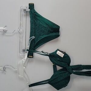 La Blanca LB7AD97 underwire wrap bikini Green & black